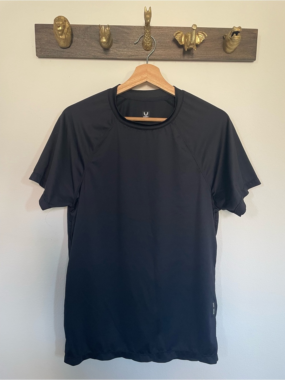 ASRV Aerosilver Fitted Tee Black Short-Sleeve Performance Tee